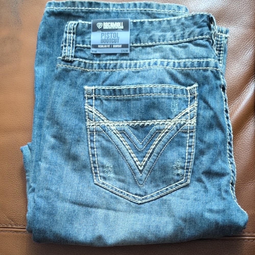 Rock&Roll Denim Classic Blue Bootcut Jeans